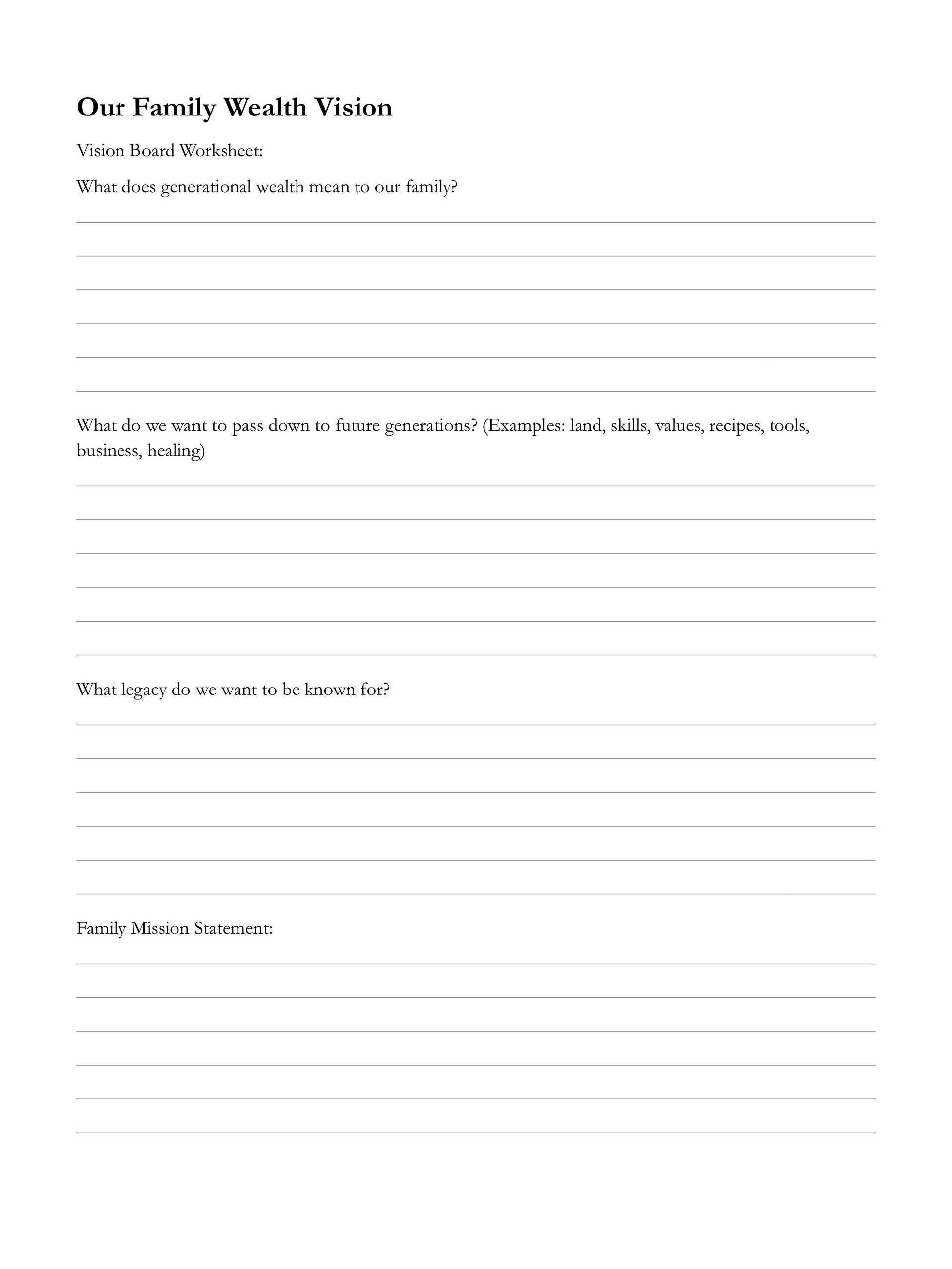 Building Generational Wealth and Legacy From Scratch Workbook product image (3)