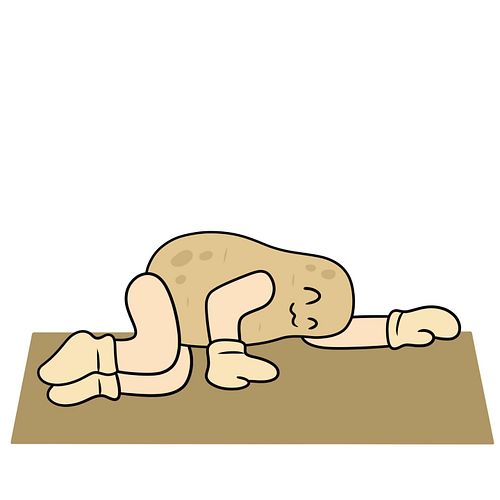 A cute kawaii potato doing yoga like its sleeping.

#cute #exercise #sport #drawing #fundesign #smile #cartoonstyle #cartoony...