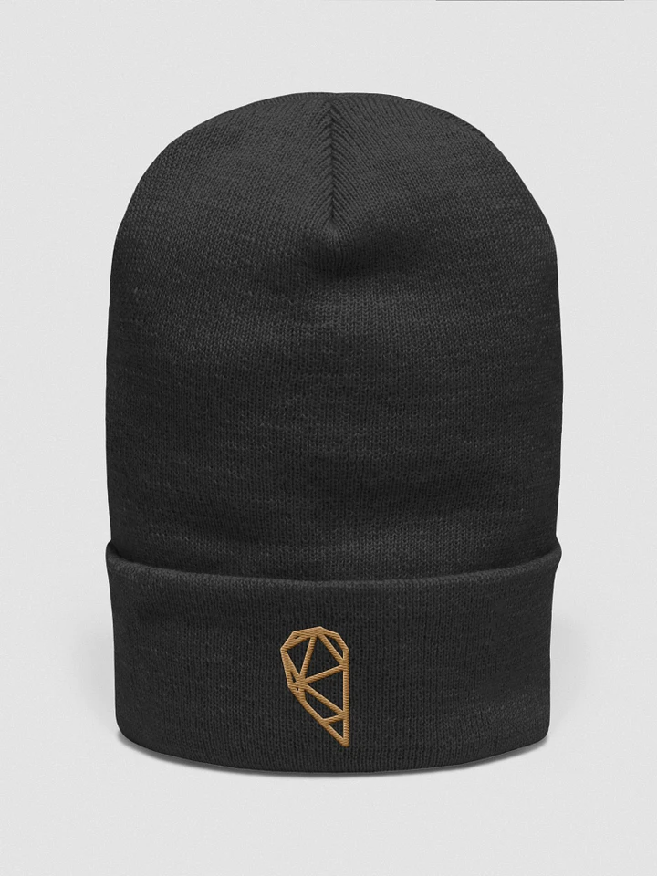 Half Heart Beanie | Runesy Merch Collection | Embroidered Cuffed Beanie product image (1)