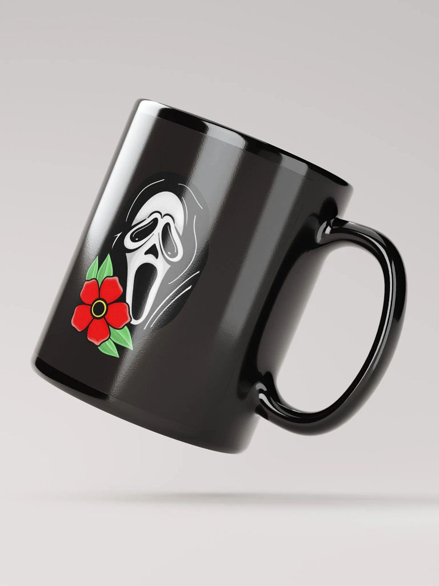Floral Ghostie Black Glossy Mug product image (3)