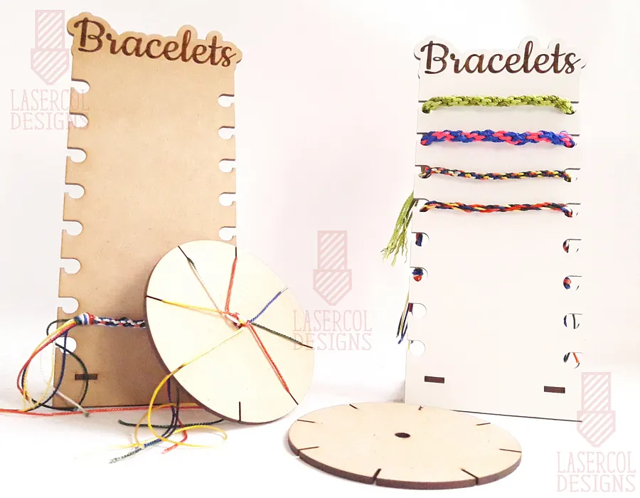 Bracelet Braiding Disc and Stand - Laser Cut Files product image (10)