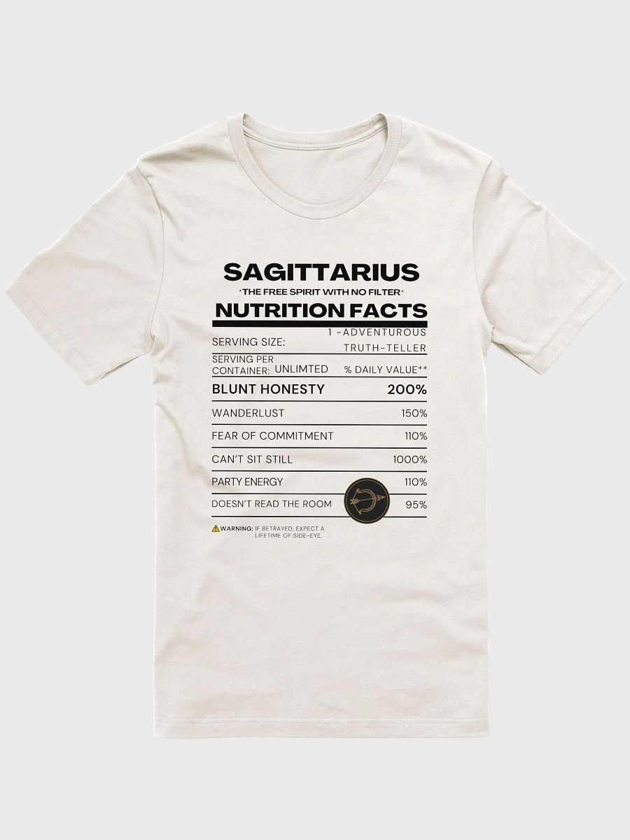 SAGITTARIUS Nutrition Facts T-Shirt product image (1)
