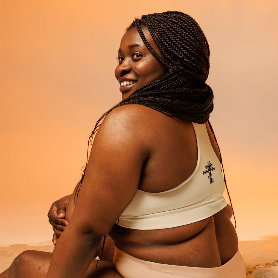 Creme Serenity Longline Sports Bra product image (9)