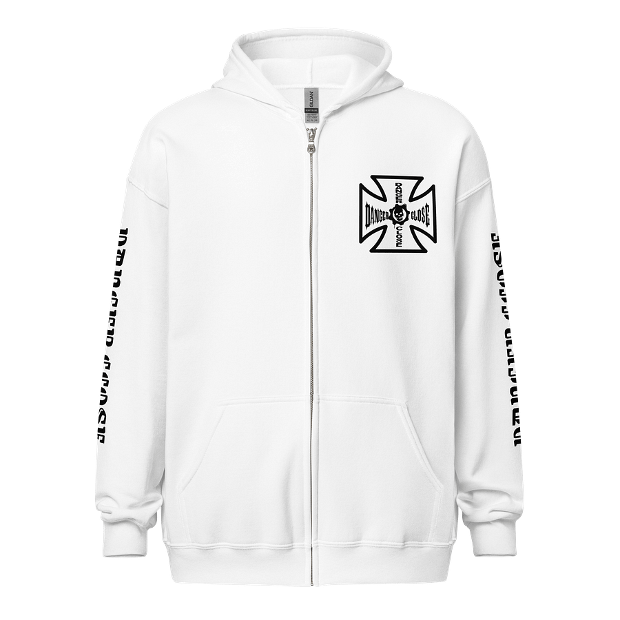 DANGER CLOSE IRON CROSS ZIP UP HOODIE product image (2)