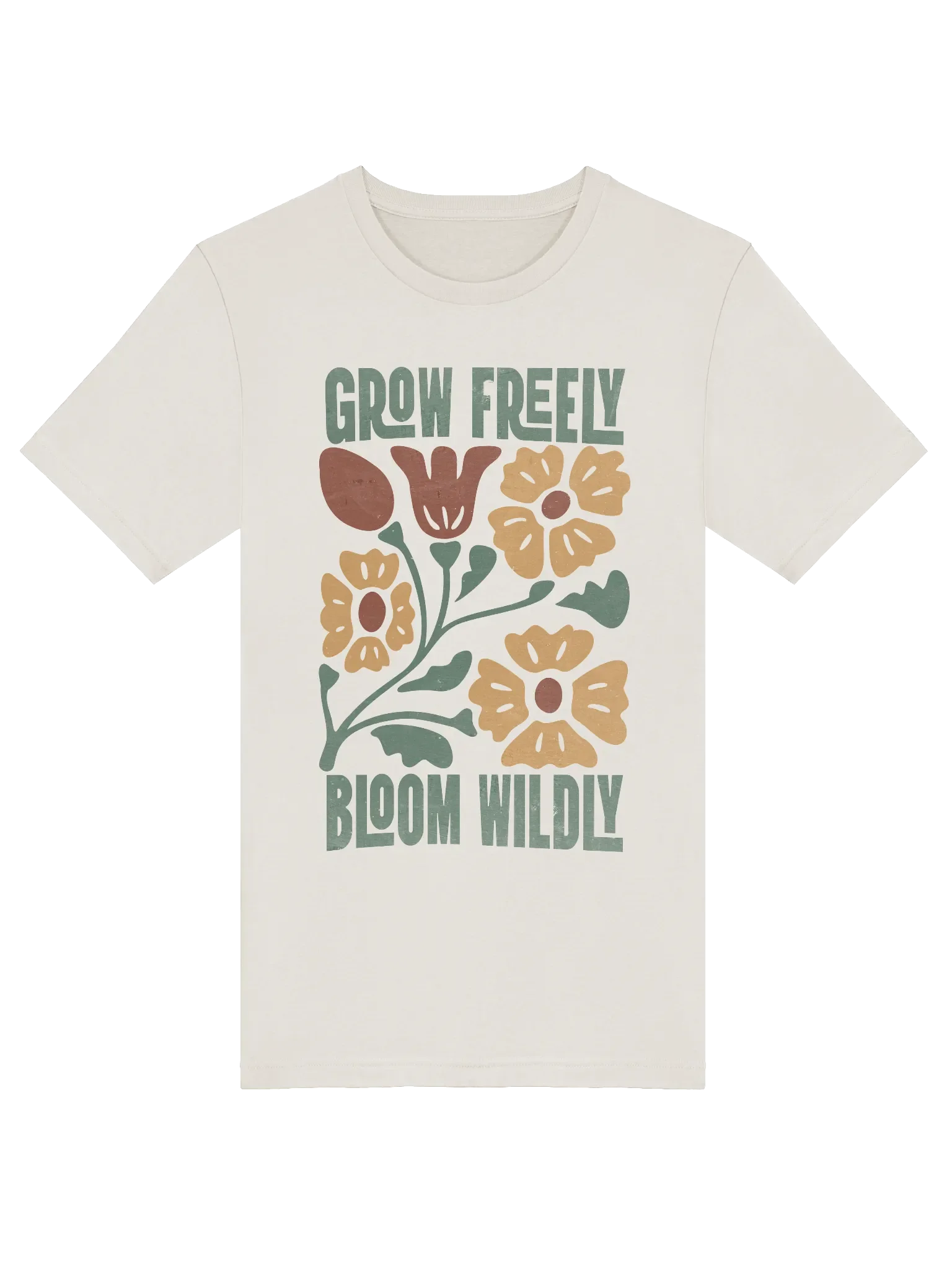 Vintage Floral Grow Freely Signature Unisex T-Shirt product image (3)