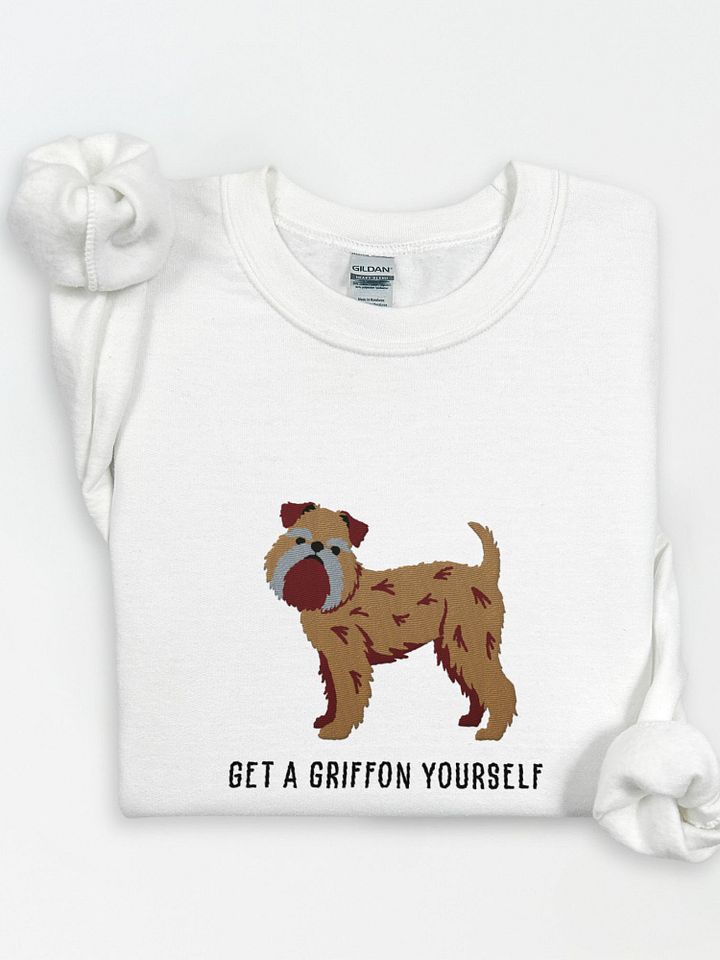 Get a Griffon Yourself Sweatshirt (Embroidered) of a Brussels Griffon product image (1)