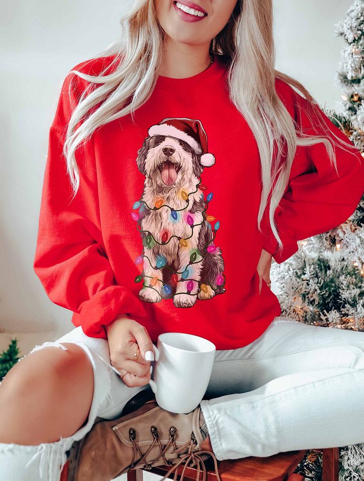Funny Old English Sheepdog Christmas Sweatshirt product image (20)