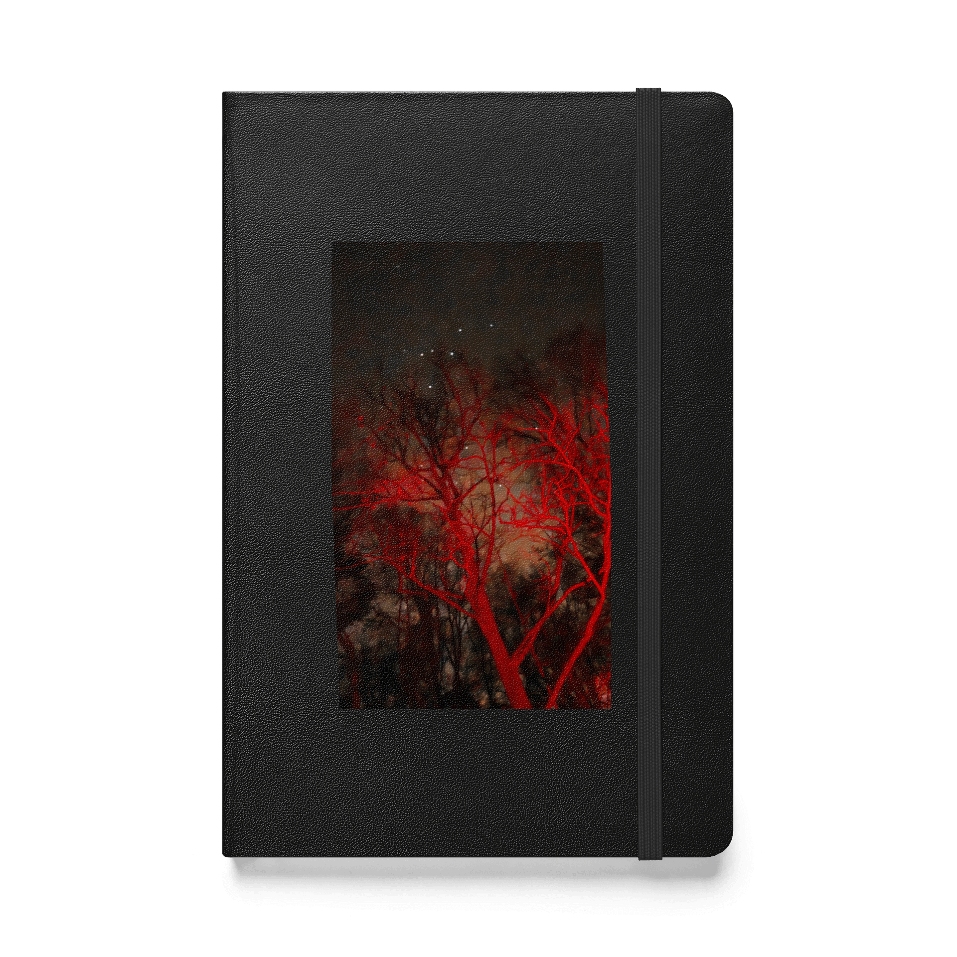 Night Sky Red Forest Hardcover Notebook product image (1)