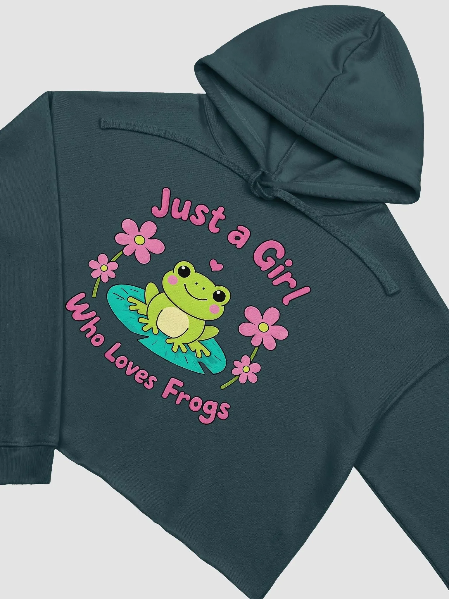 Froggy Love Crop Hoodie Bella+Canvas (Women's) product image (3)