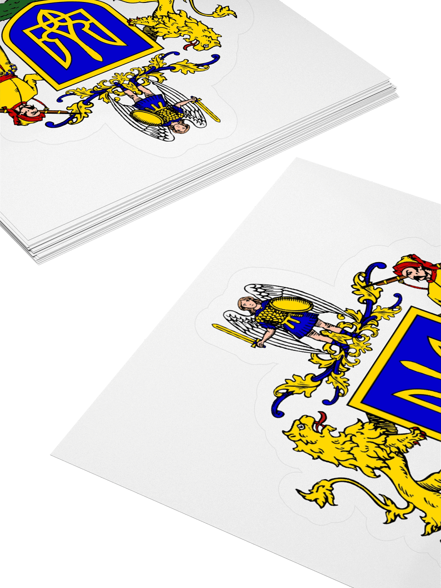 Ukrainian Unity Crest Kiss Cut Sticker product image (4)