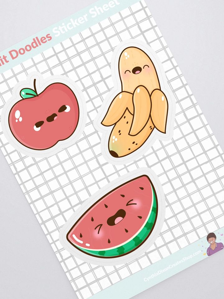 Fruit Doodle Trio Sticker Sheet product image (2)