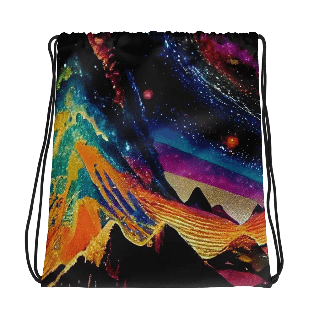 Cosmic Swirl All-Over Drawstring Bag product image (1)