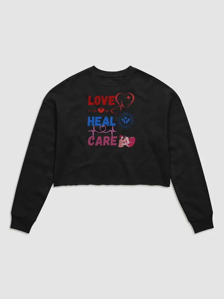 Love Heal Care Crop Sweatshirt product image (1)
