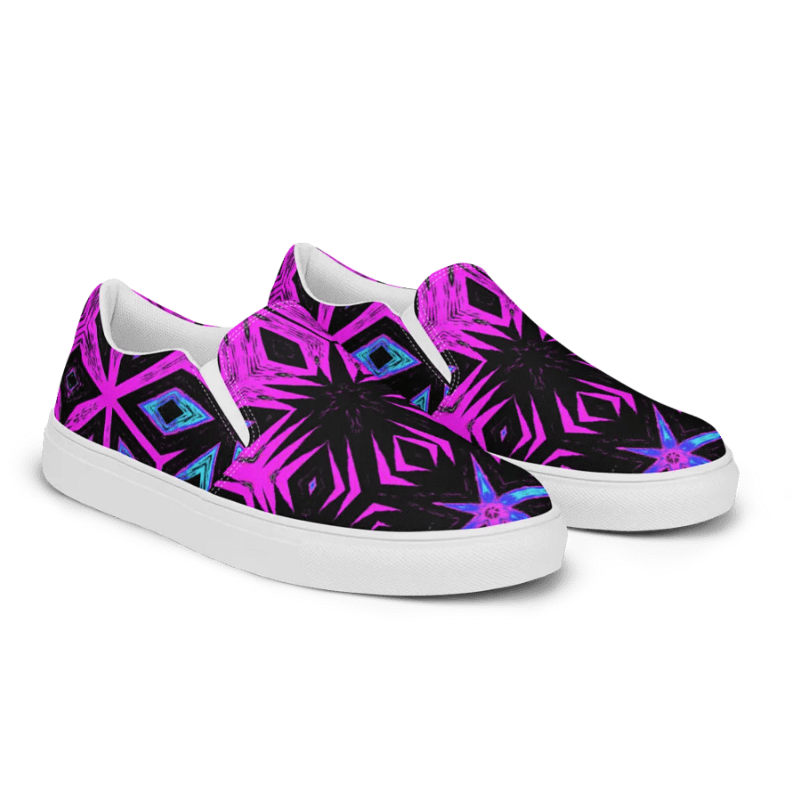 Abstract Vibrant Bold Kaleidoscope Pattern Men's Slip-Ons product image (3)