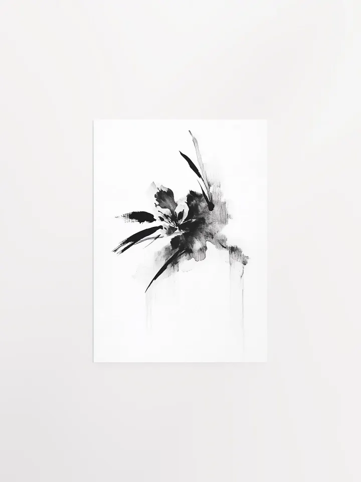 Ink Bloom II: Monochromatic Floral Art Print product image (1)