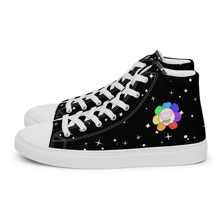 Black Starry and White Flower Sneakers product image (2)
