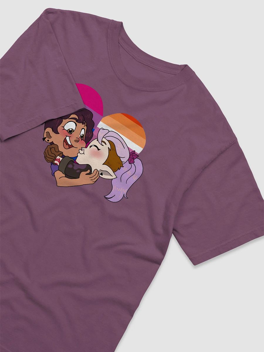 Lumity t-shirt (bi, lesbian heart) product image (40)