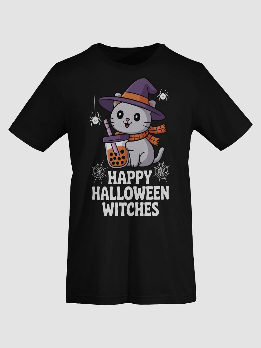Bubble Tea Cat Happy Halloween T-Shirt product image (53)