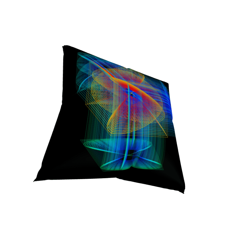 Orthographic Butterflies - Lissajous Figures Mathematical Art Pillow product image (5)