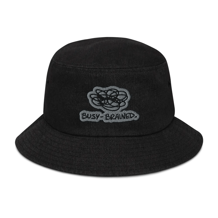 BUSY-BRAINED (smoke) denim bucket hat product image (1)