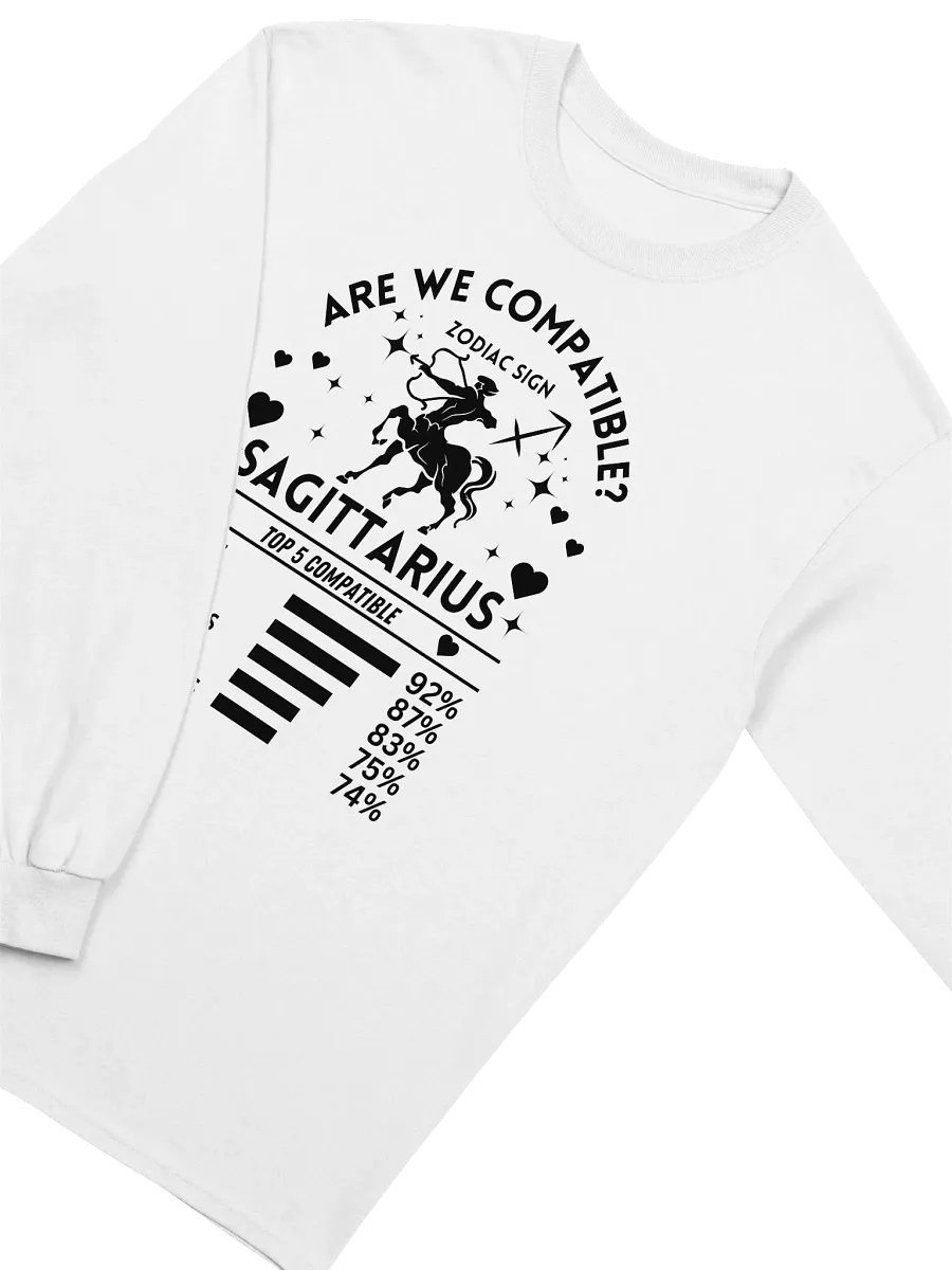 Sagittarius Zodiac Sign Romantic Compatibility - Gildan Ultra Cotton Unisex Long Sleeve T-Shirt - Light Colors product image (3)