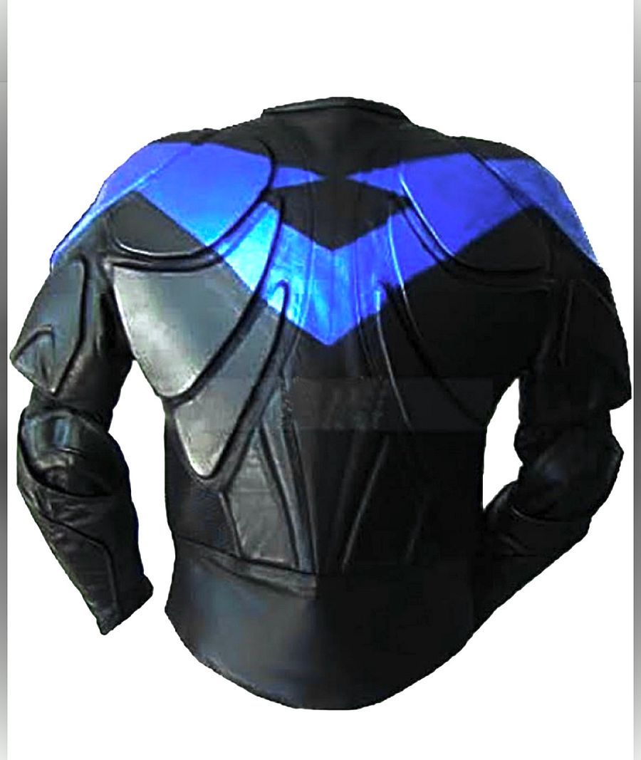 Copy of Batman leather Jacket for motorcycle (armor,suit, gear, protection moto sports equipment ) product image (3)