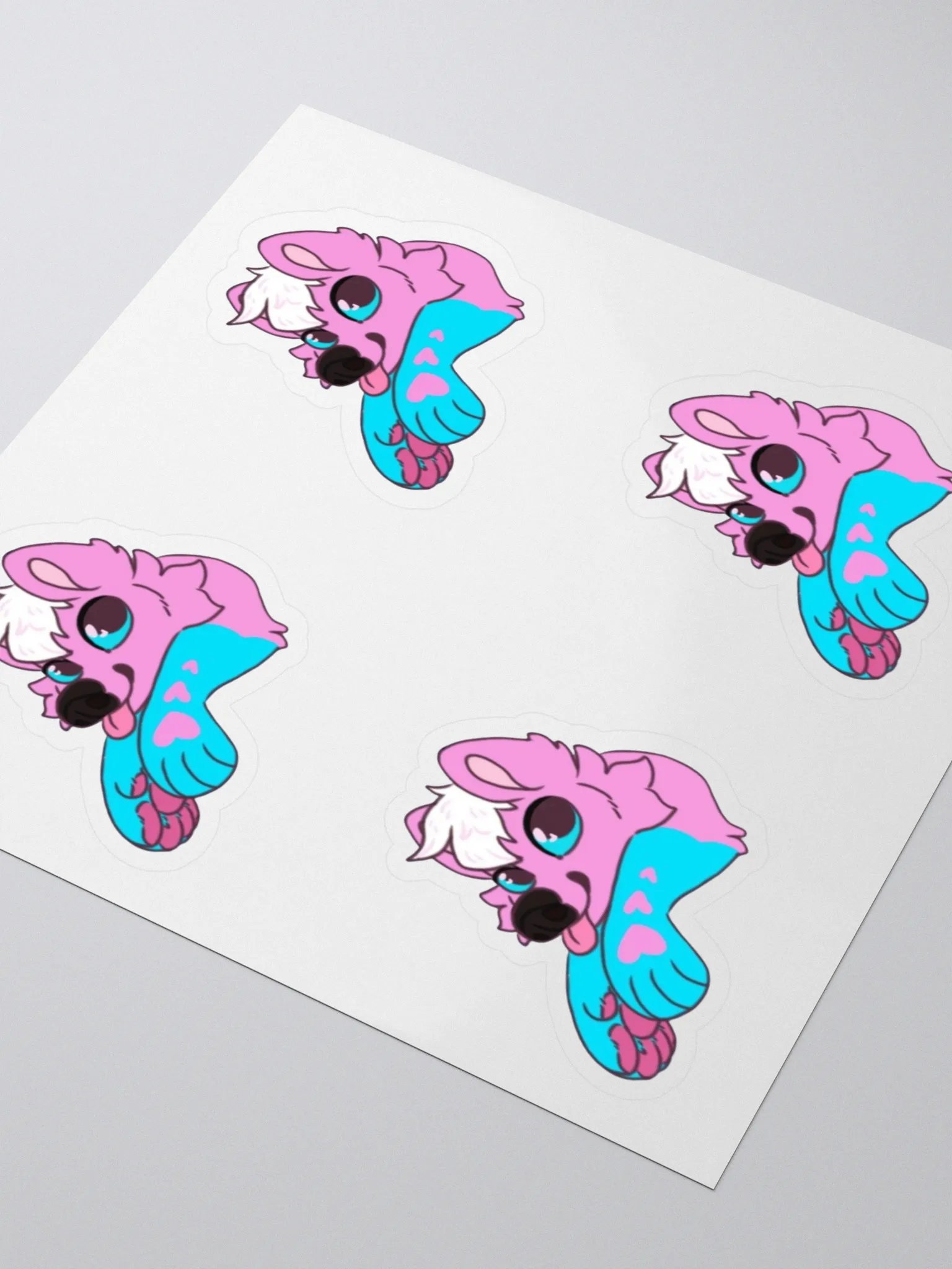 Aqua Light fursona stickers product image (3)