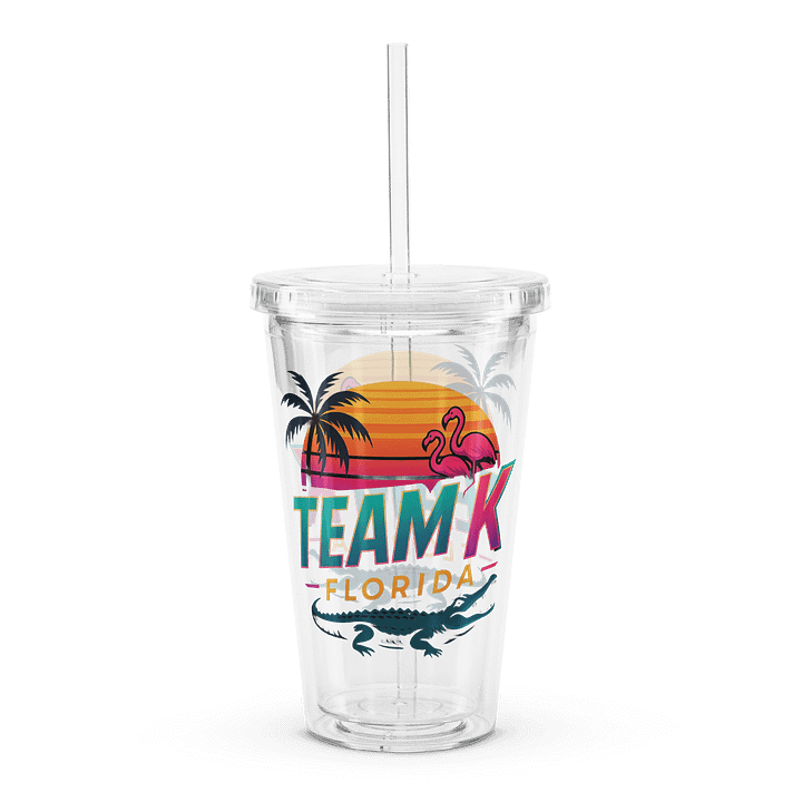 Team K Florida Clear Plastic Tumbler product image (1)