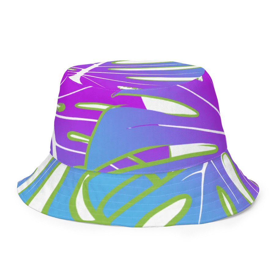 Neon Monstera Madness Reversible Bucket Hat product image (1)