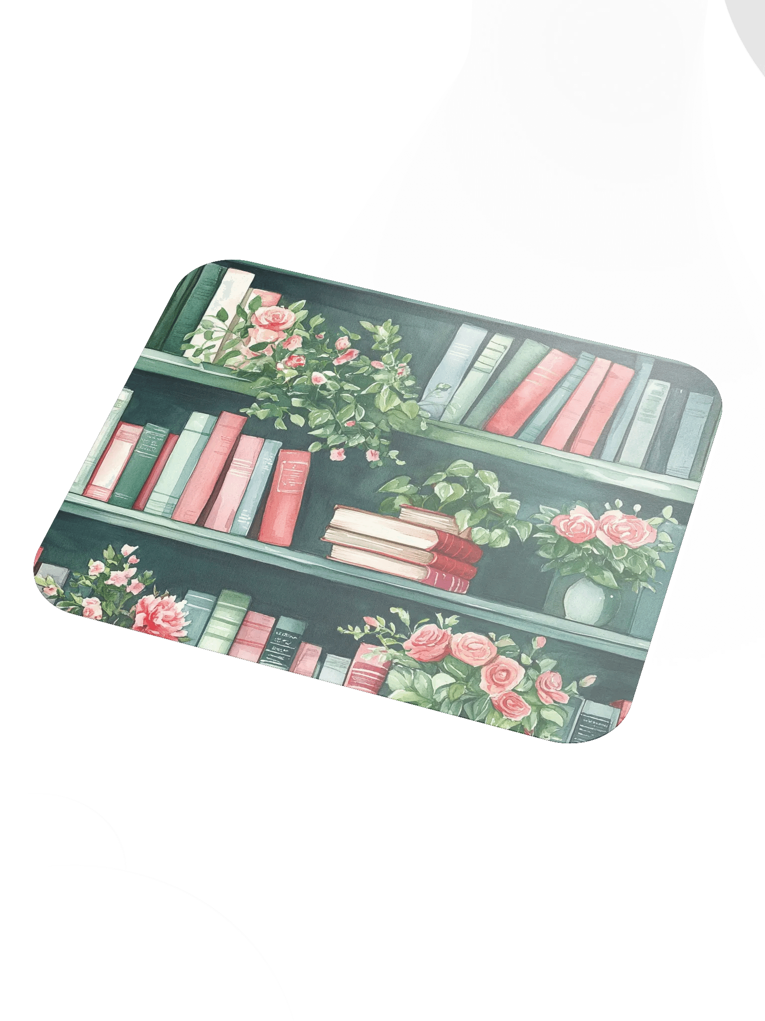 Green Bookshelf Mouse Pad by Treasure Pie product image (4)