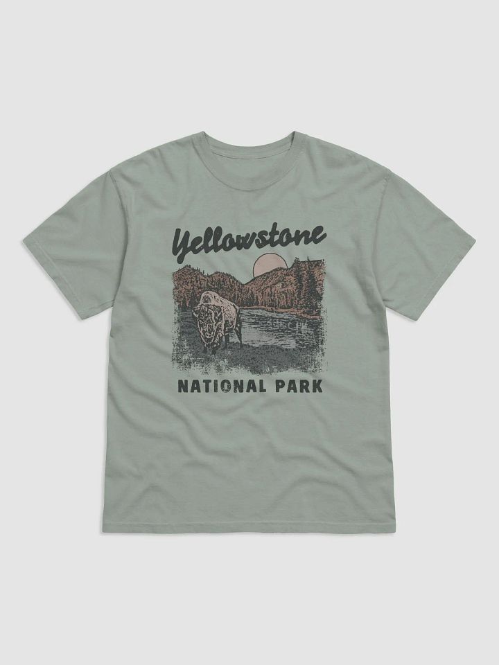Bison in Yellowstone National Park, Wyoming Tee | Retro-Style Western T-Shirt for Travel and Road Trips product image (2)