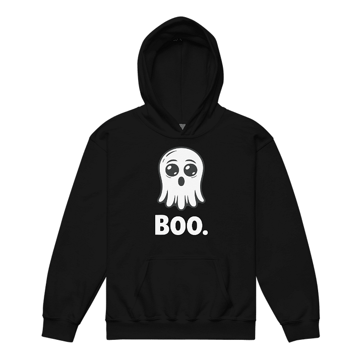 Cozy “Boo” Ghost Halloween Hoodie – Cute Spooky Unisex Pullover product image (1)