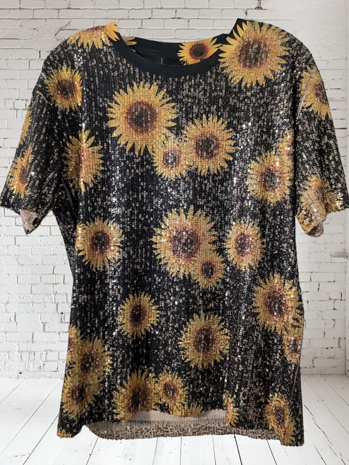 M Bedazzled Sunflower Top product image (1)