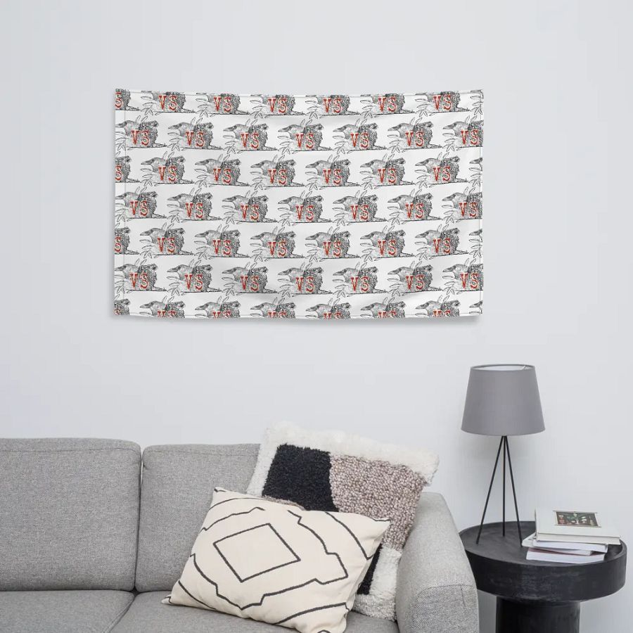 Crow vs Lion Flag product image (8)