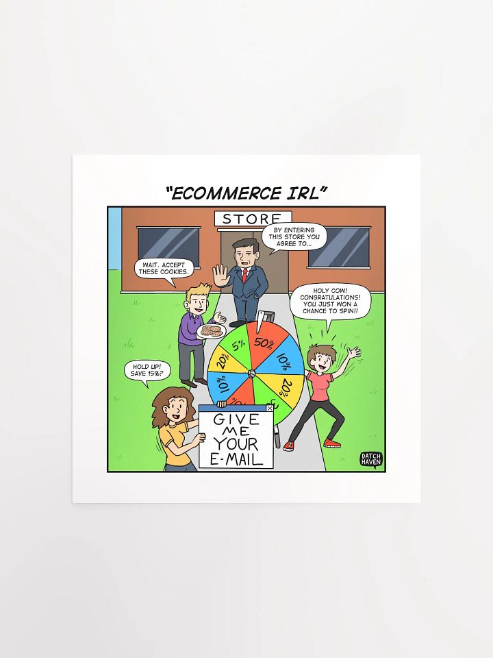 "eCommerce IRL" poster (10″×10″) product image (1)
