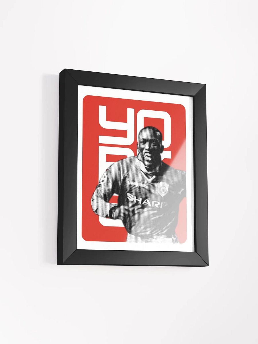 Dwight Yorke BW Manchester United Name Art Framed Print product image (3)