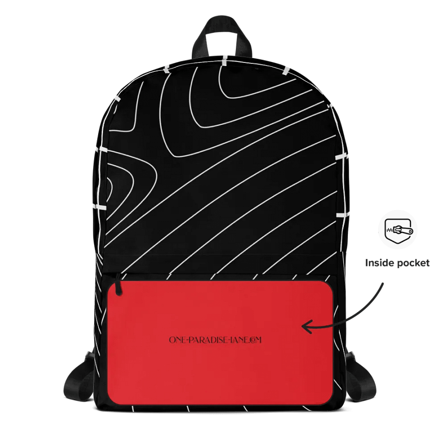 Lines and Curves Black Backpack product image (7)