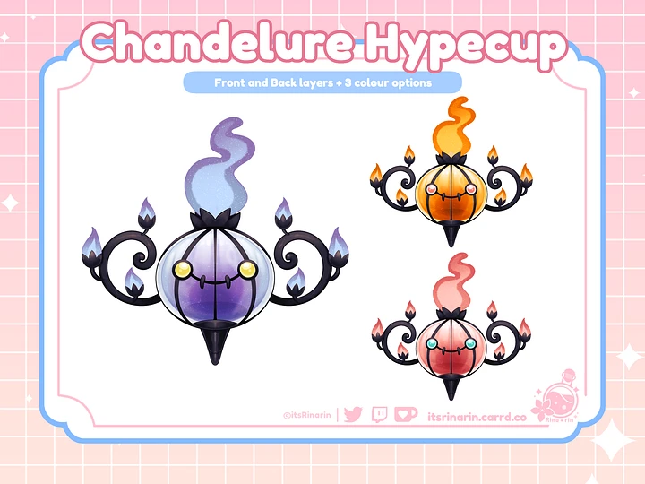 Pokemon Chandelure | Twitch / Youtube Bit Donation Cup | Hype Cup | Stream Decor product image (1)