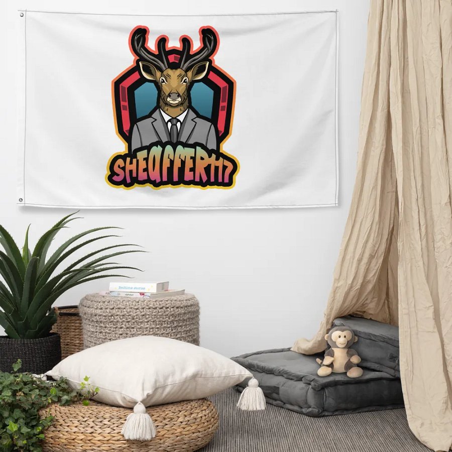 Deer in a Suit All-Over Flag product image (5)