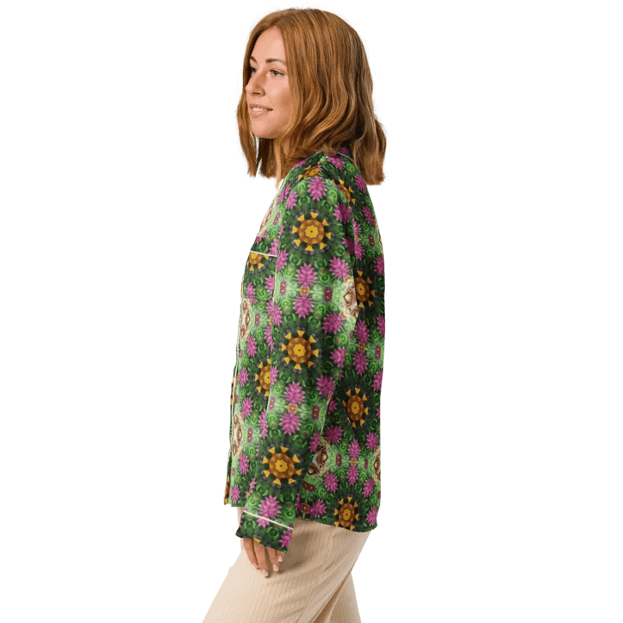 Floral Kaleidoscopic Long Sleeve Pyjama Top product image (4)