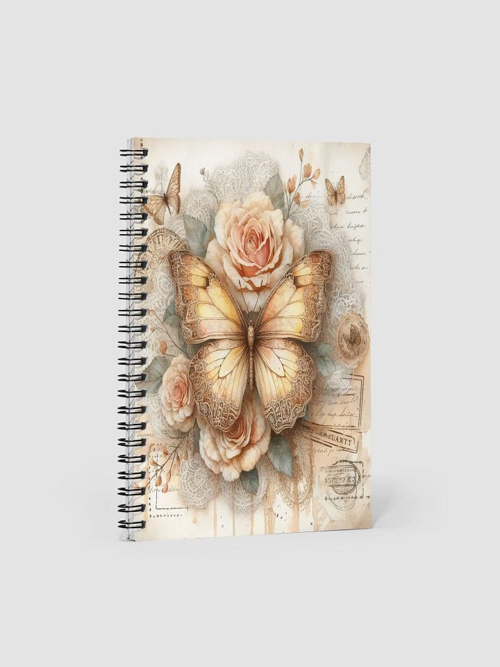 Yellow Butterflies and Pink Roses- Spiral Notebook product image (1)