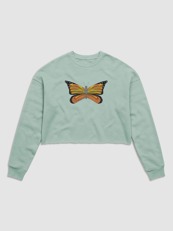 Vibrant Butterfly Symmetry Crop Sweatshirt product image (25)