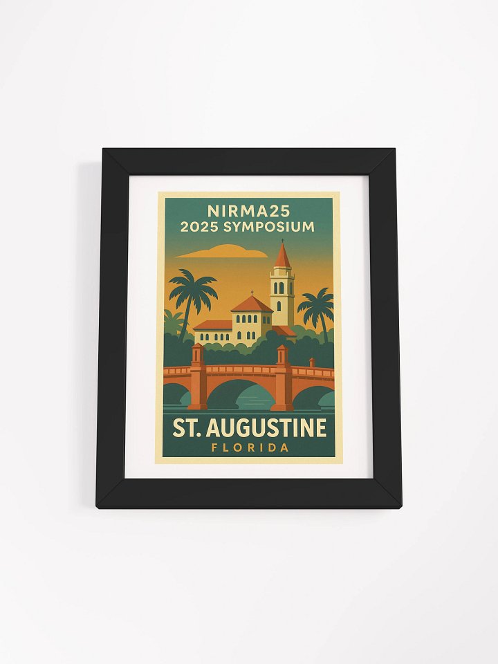 St. Augustine Bridge Framed Poster – Vintage Travel Edition product image (1)