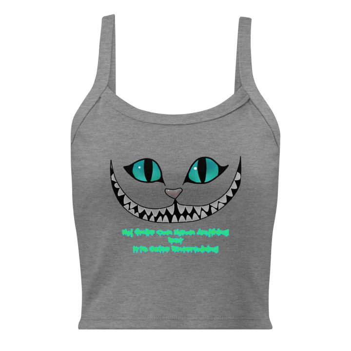Cheshire Cat Tank , Grinning Cat Top, Whimsical Cat Shirt, Cartoon Cat Tank , Funny Cat Apparel, Cat Smile Top product image (3)