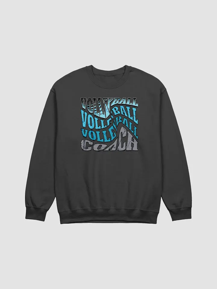 Mess Swirl Volleyball Coach Wavy Statement Sweatshirt product image (1)