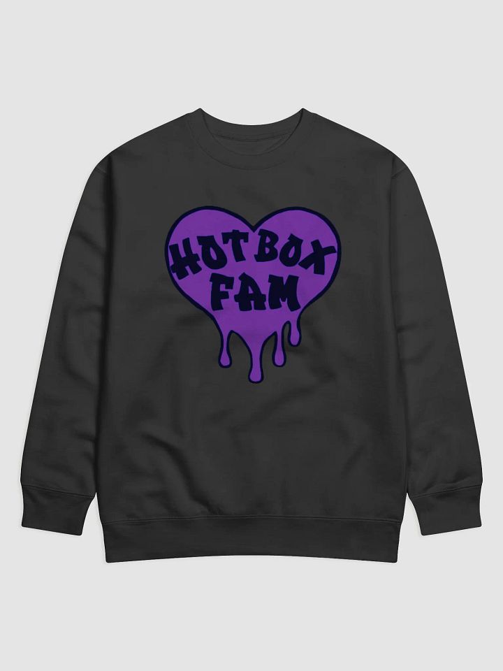 UNISEX HOT BOX FAM SOLID DARK PURPLE LOGO SWEATSHIRT product image (6)