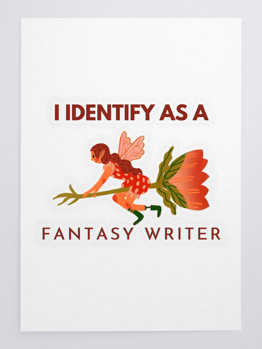 I Identify as a Fantasy Writer Fairy Sticker product image (3)