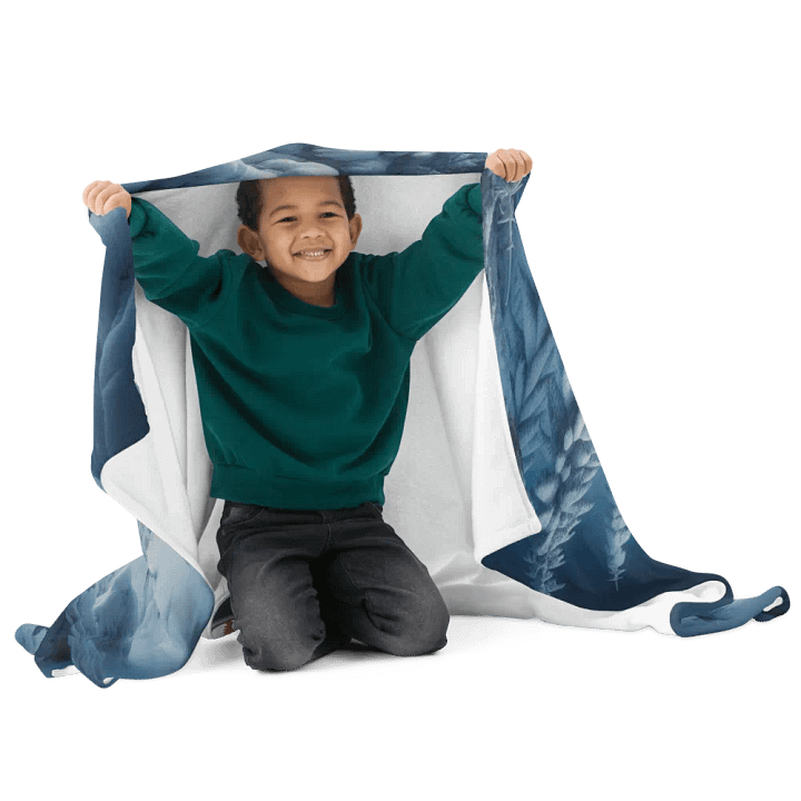 Snowy Forest Trees Throw Blanket product image (2)