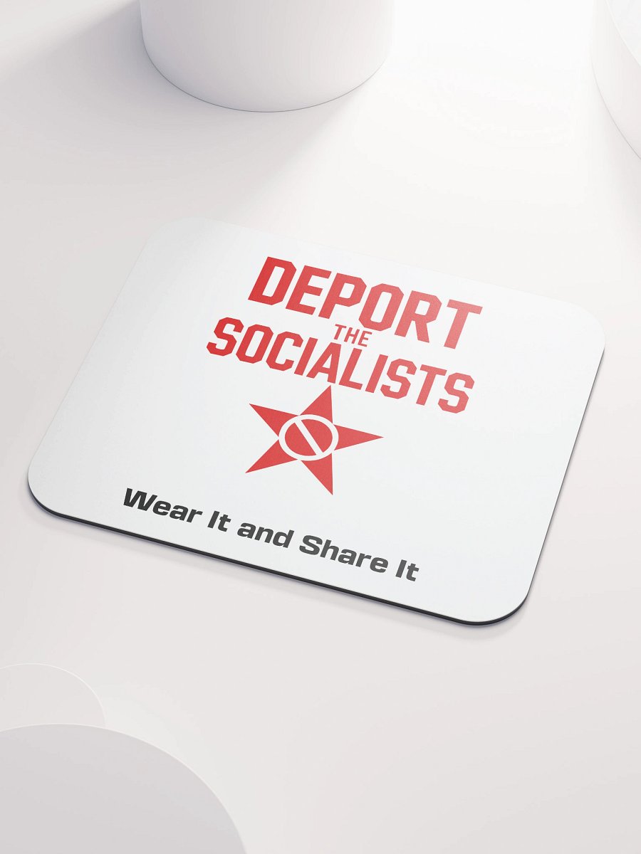 Deport The Socialists mouse pad - red star product image (3)
