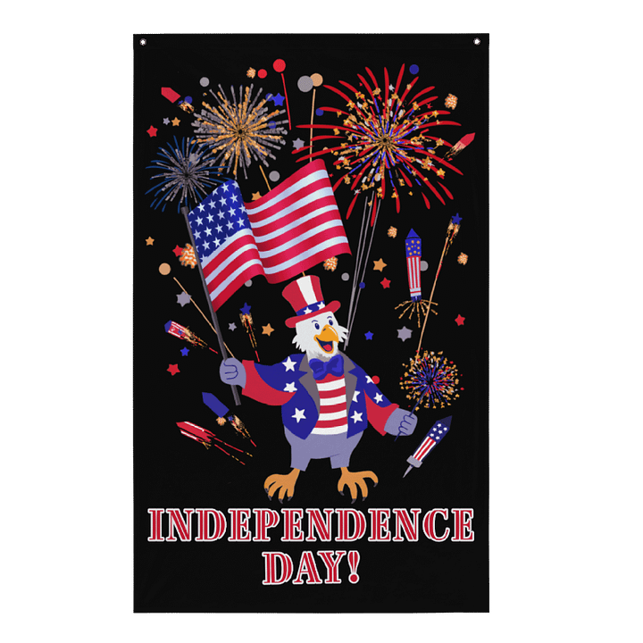 Uncle Sam Bald Eagle 4th of July Banner product image (1)